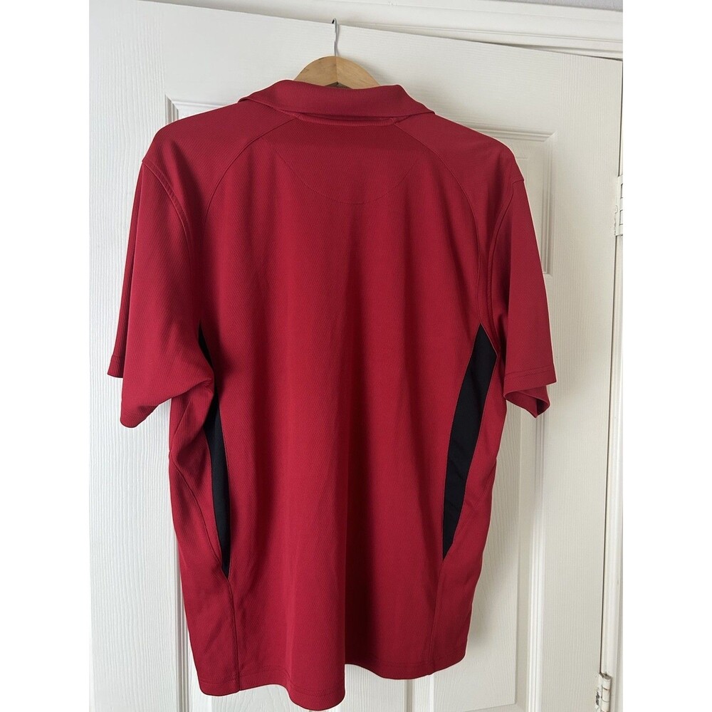 PGA Tour Pro Series Mens Red Polo Golf Shirt Black Accents Size Large - Picture 5 of 7